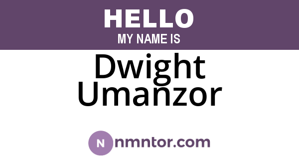 Dwight Umanzor