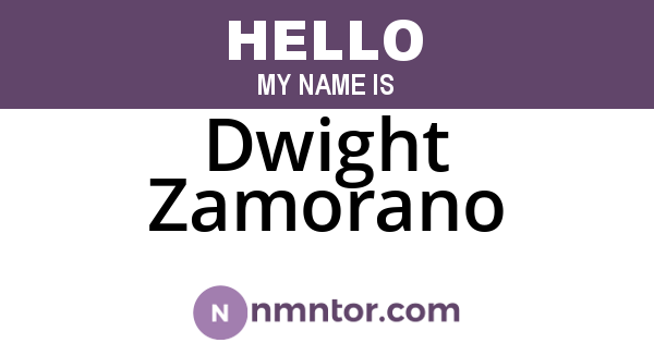 Dwight Zamorano