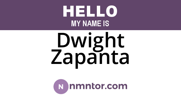 Dwight Zapanta