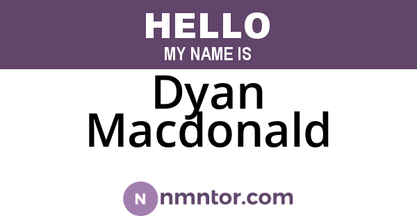Dyan Macdonald