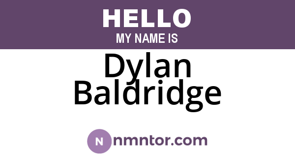 Dylan Baldridge