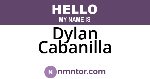 Dylan Cabanilla