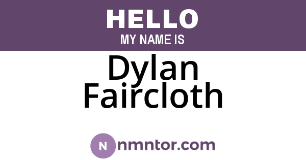 Dylan Faircloth