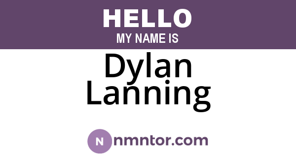 Dylan Lanning