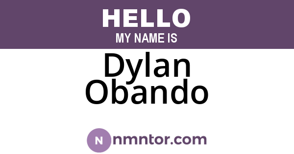 Dylan Obando