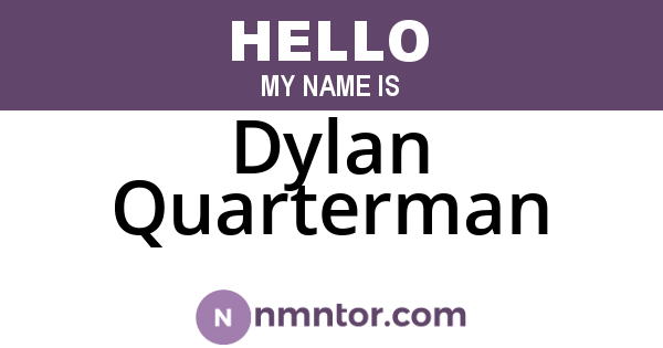 Dylan Quarterman