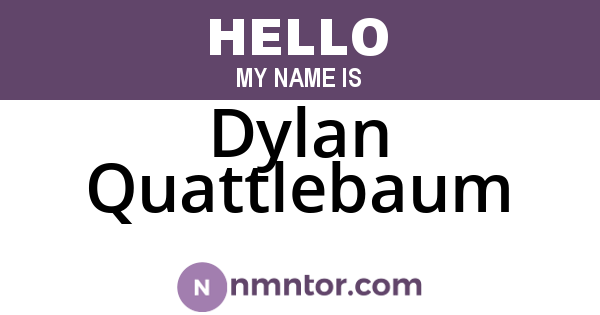 Dylan Quattlebaum