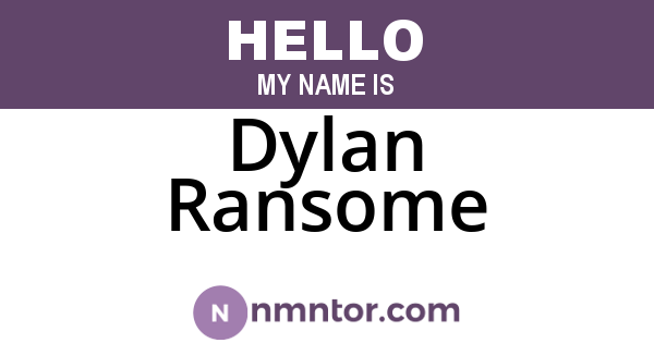 Dylan Ransome