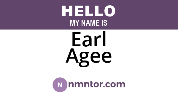 Earl Agee