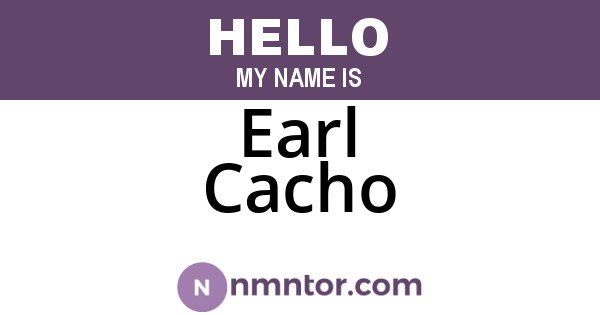Earl Cacho