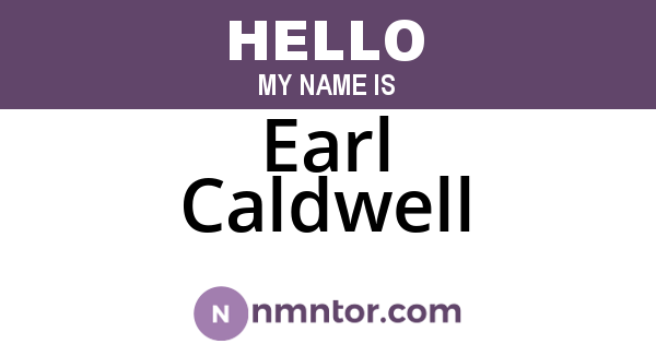 Earl Caldwell