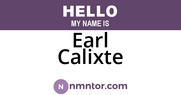 Earl Calixte