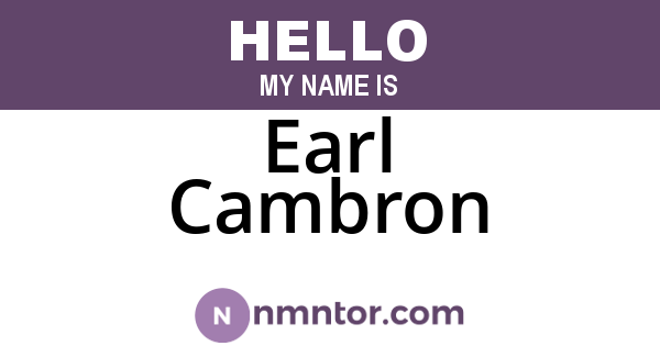 Earl Cambron