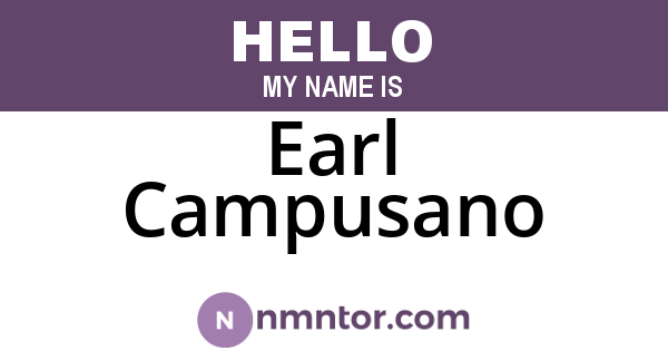 Earl Campusano