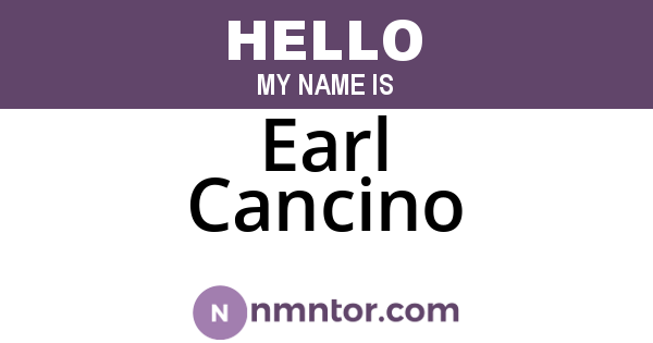 Earl Cancino
