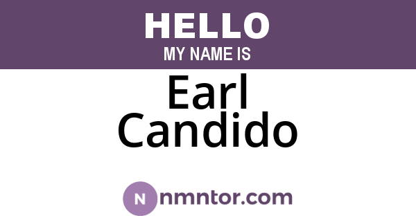 Earl Candido