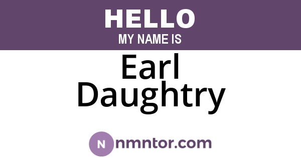 Earl Daughtry