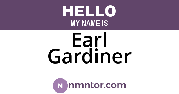 Earl Gardiner