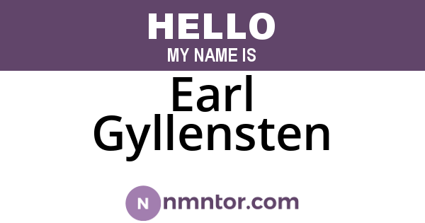 Earl Gyllensten