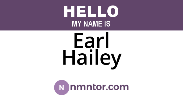 Earl Hailey
