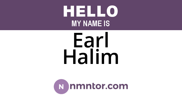 Earl Halim