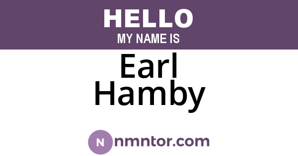 Earl Hamby