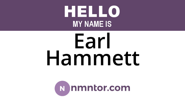 Earl Hammett