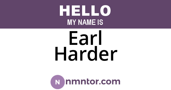 Earl Harder