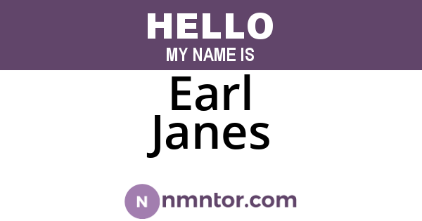 Earl Janes