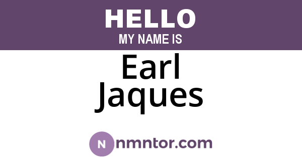 Earl Jaques