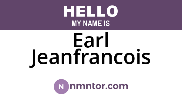 Earl Jeanfrancois