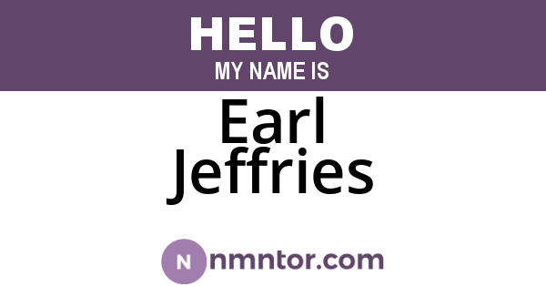 Earl Jeffries
