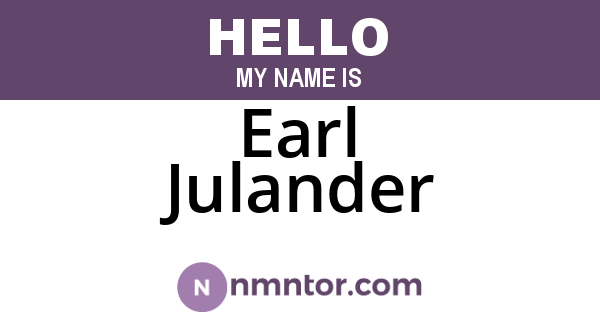 Earl Julander
