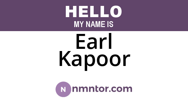 Earl Kapoor