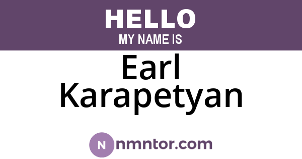 Earl Karapetyan