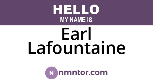 Earl Lafountaine