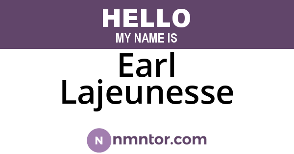 Earl Lajeunesse