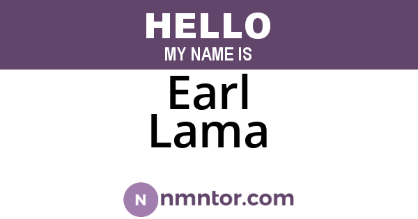Earl Lama