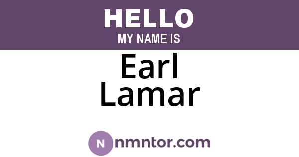 Earl Lamar