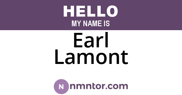 Earl Lamont