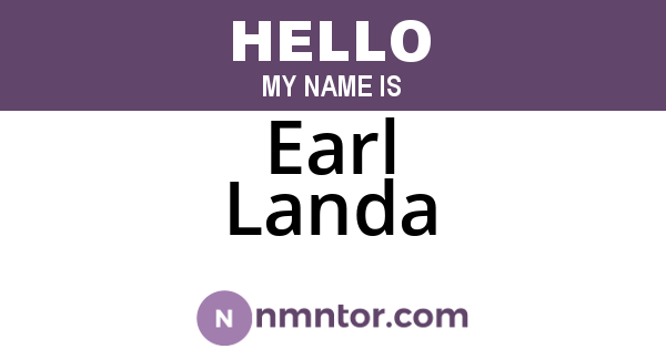 Earl Landa