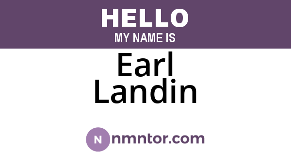 Earl Landin