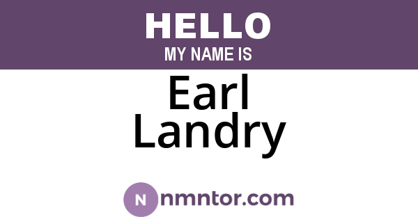 Earl Landry