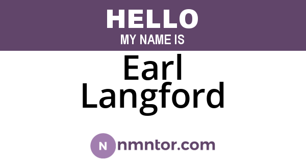 Earl Langford