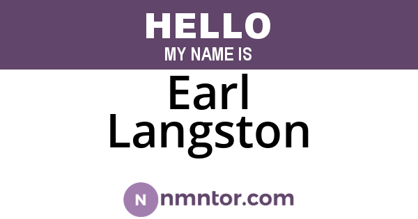 Earl Langston