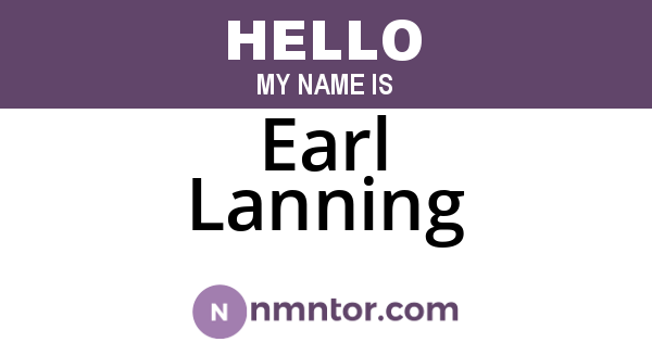 Earl Lanning