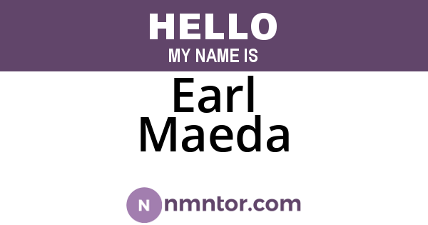 Earl Maeda