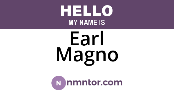 Earl Magno
