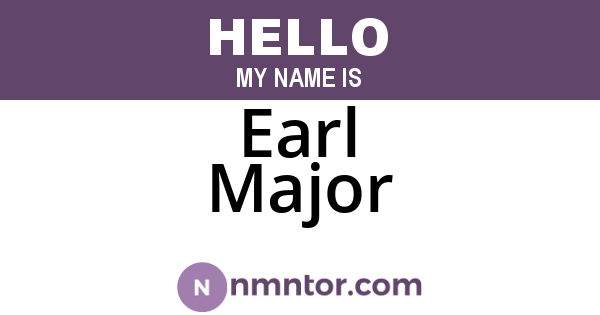 Earl Major