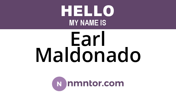 Earl Maldonado